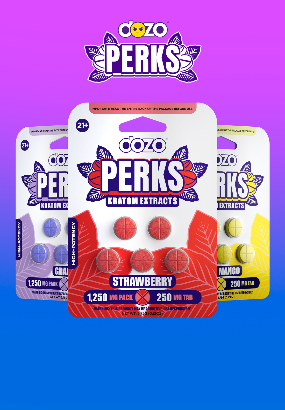 5ct Dozo Perks Kratom Extracts 250mg Tablets – High-Strength Mitragynine Formula