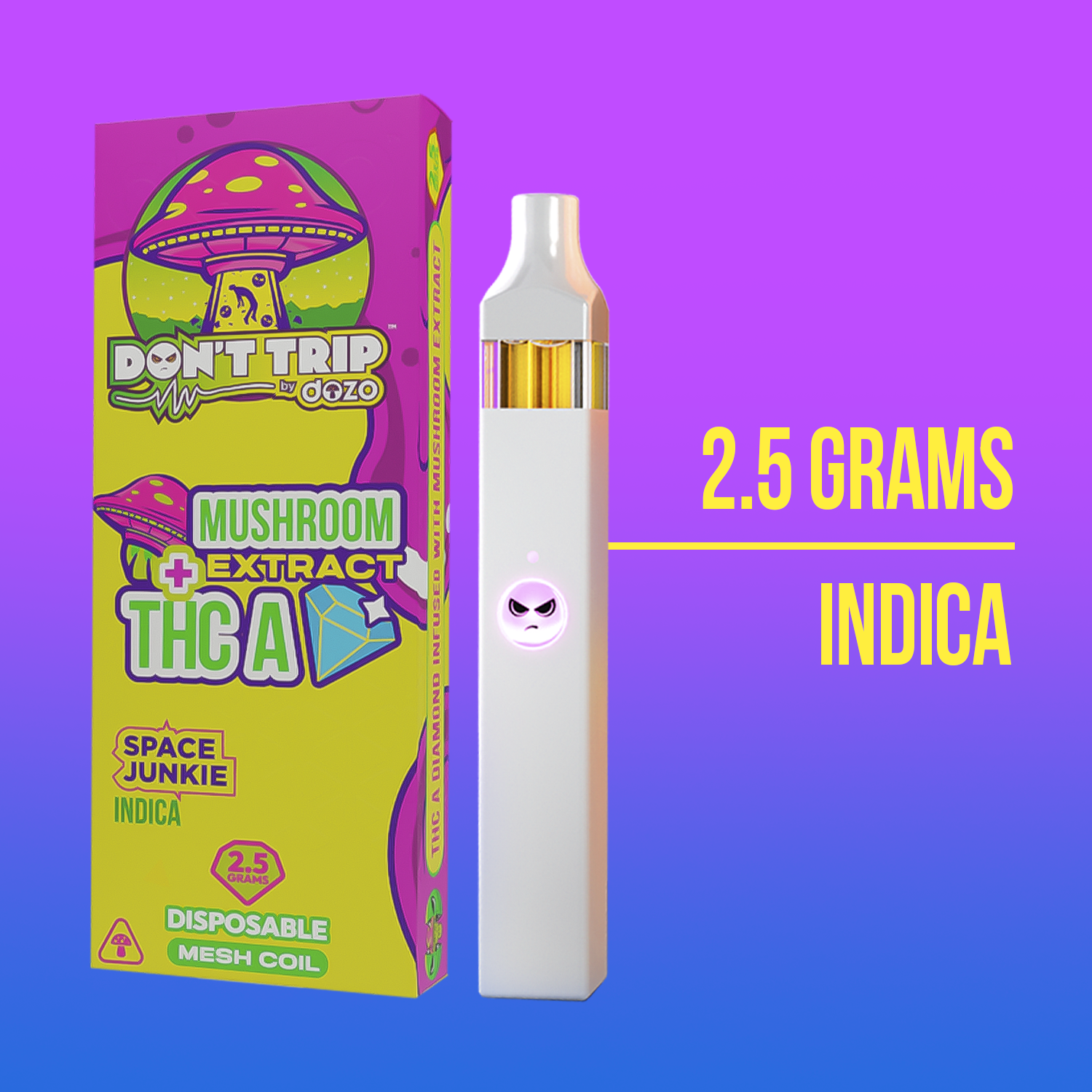 Space Junkie Mushroom Disposable 2.5g Indica - Instant Effects puredozo Space Junkie Mushroom Disposable 2.5g Indica - Instant Effects puredozo