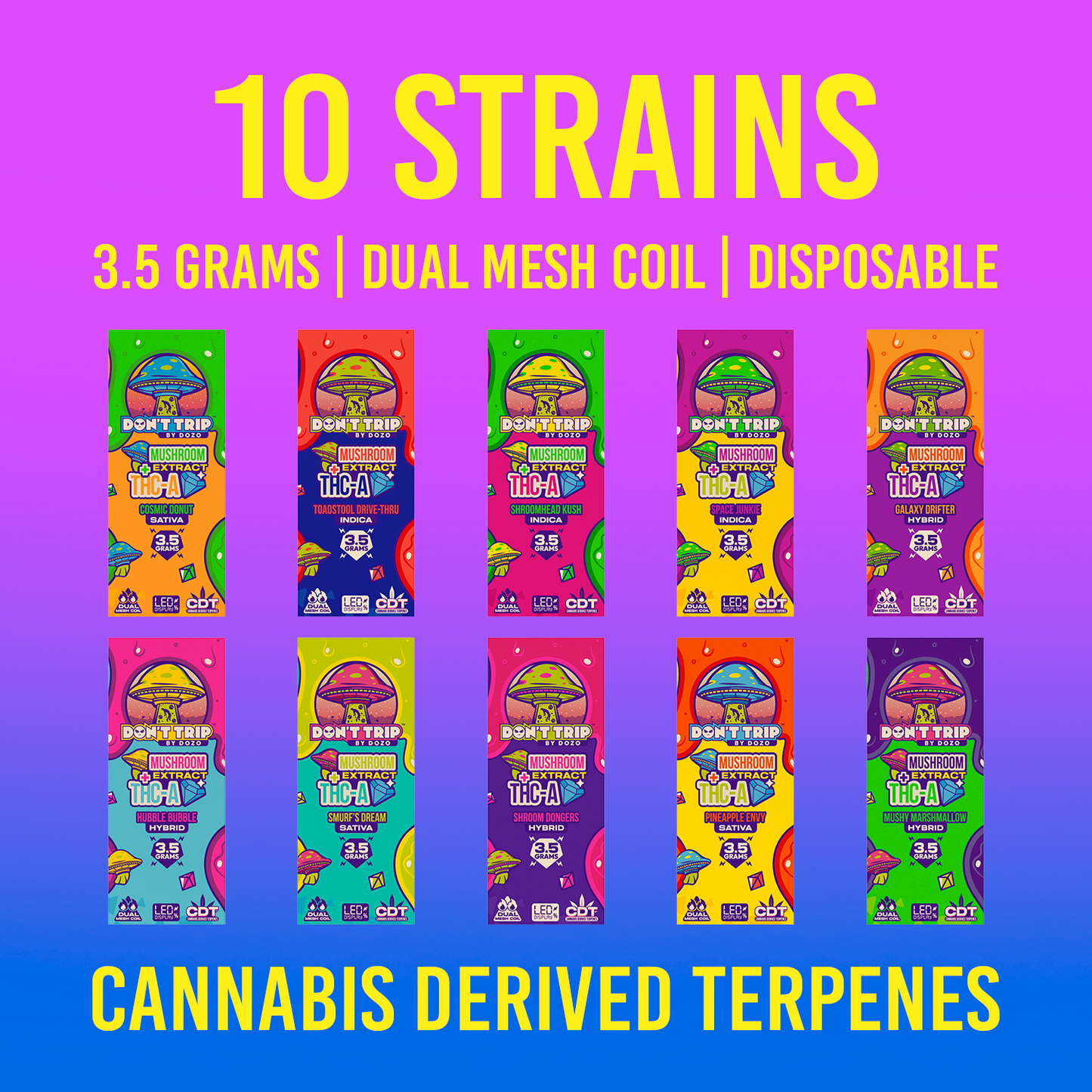 3.5g Dozo Don't Trip Mushroom Vape