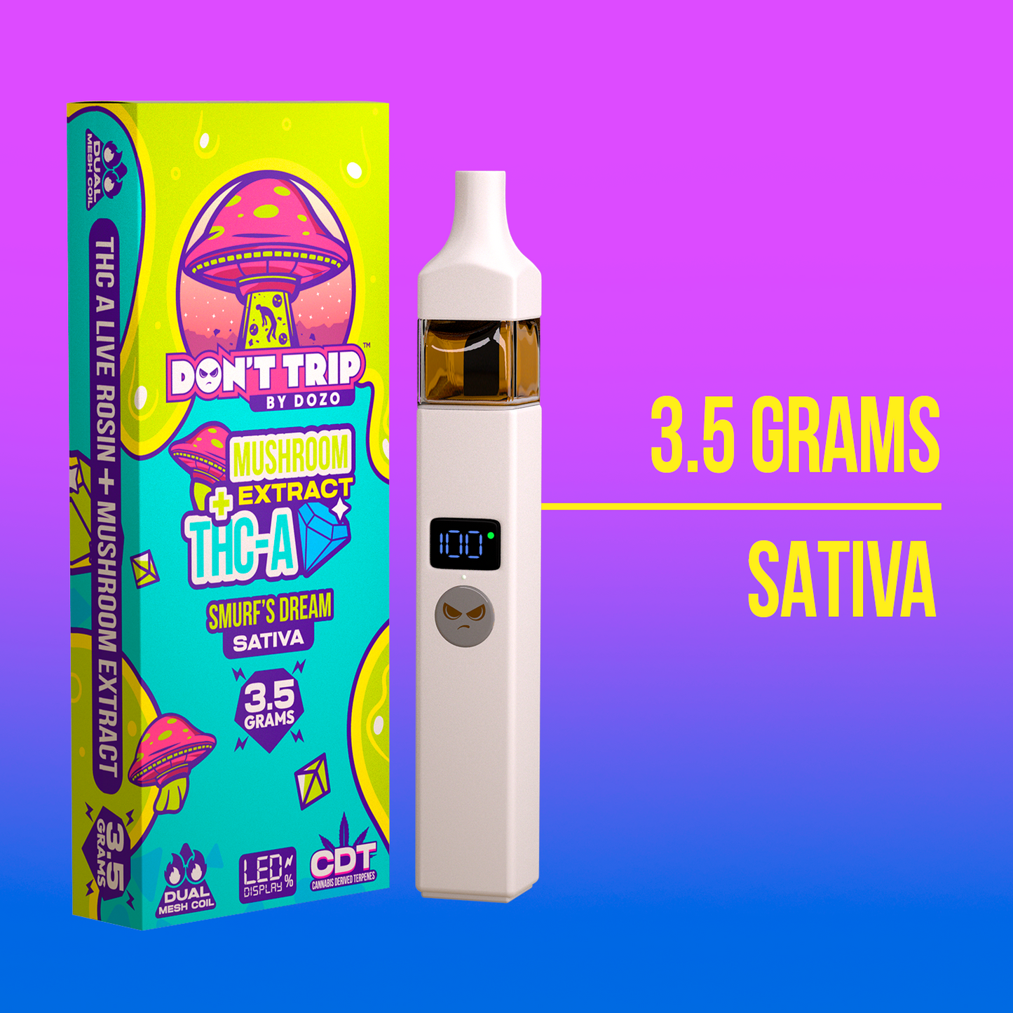 3.5g Dozo Don't Trip Mushroom Vape