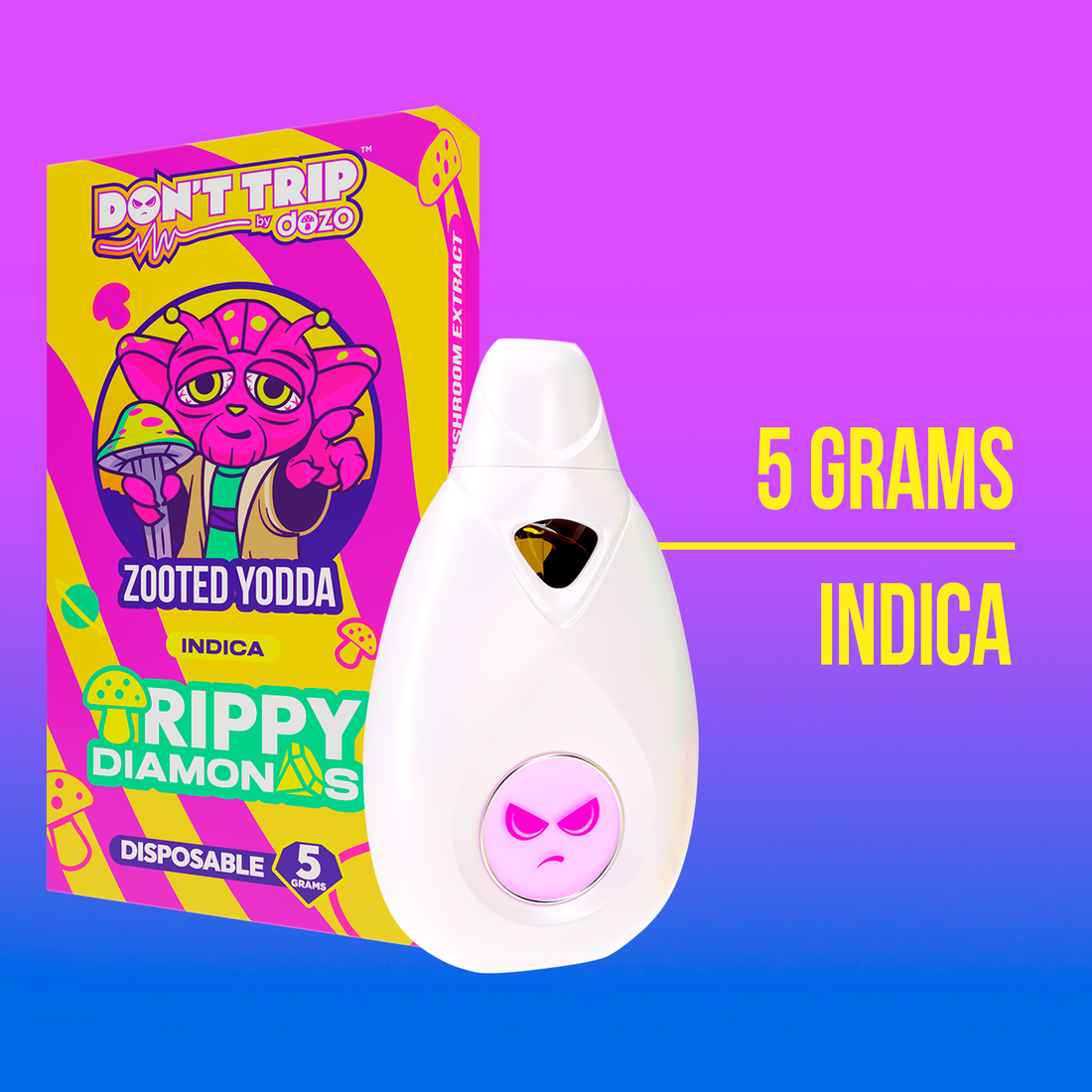 5g Trippy Diamonds Mushroom Vape | Hyper Glitch (Sativa)