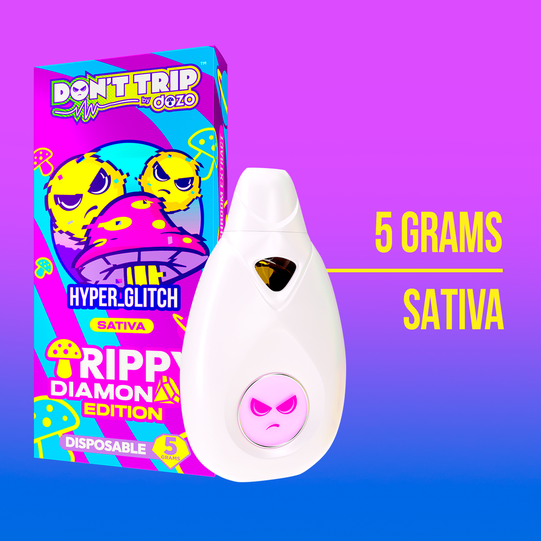 5g Trippy Dimonds Mushroom Vape: Darth Vapor (Hybrid)