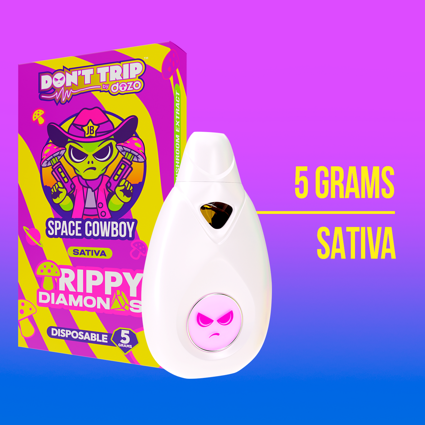 5g Trippy Dimonds Mushroom Vape: Darth Vapor (Hybrid)