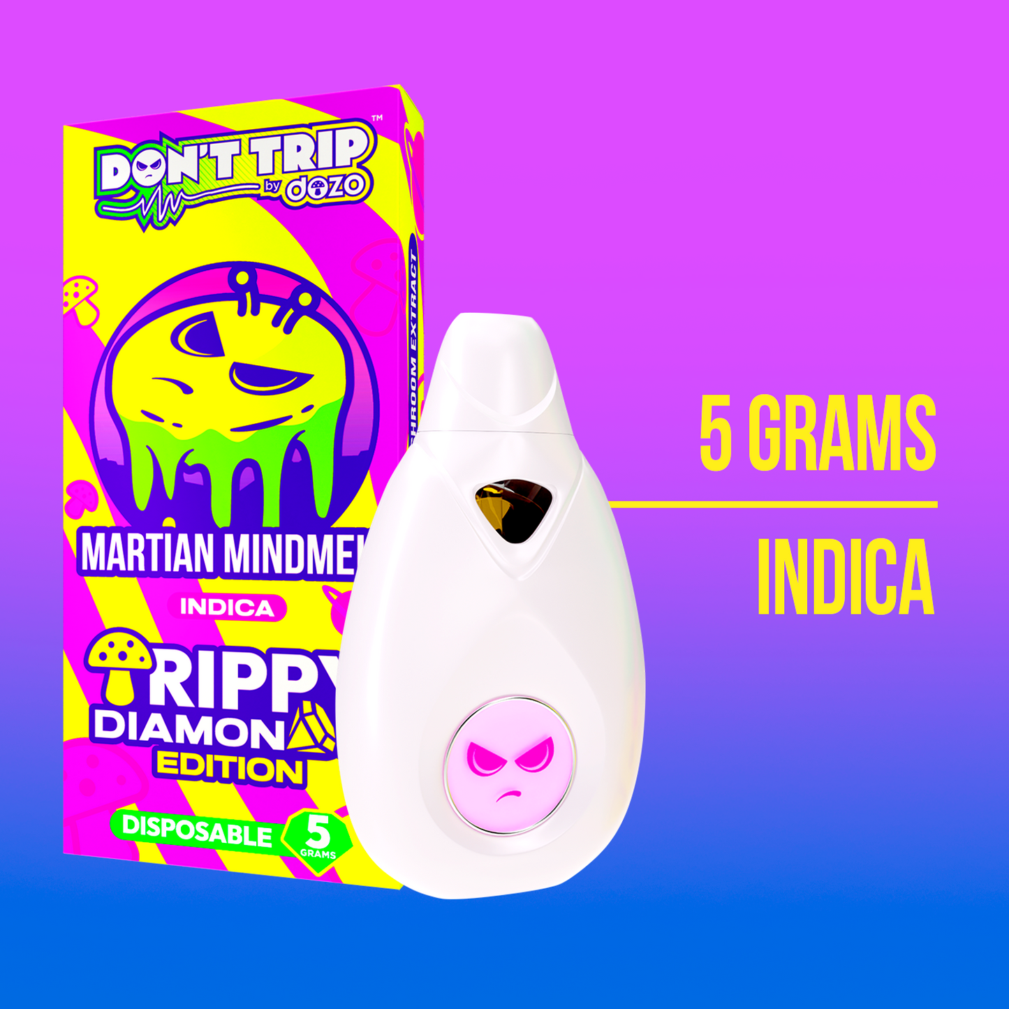 5g Trippy Dimonds Mushroom Vape: Darth Vapor (Hybrid)