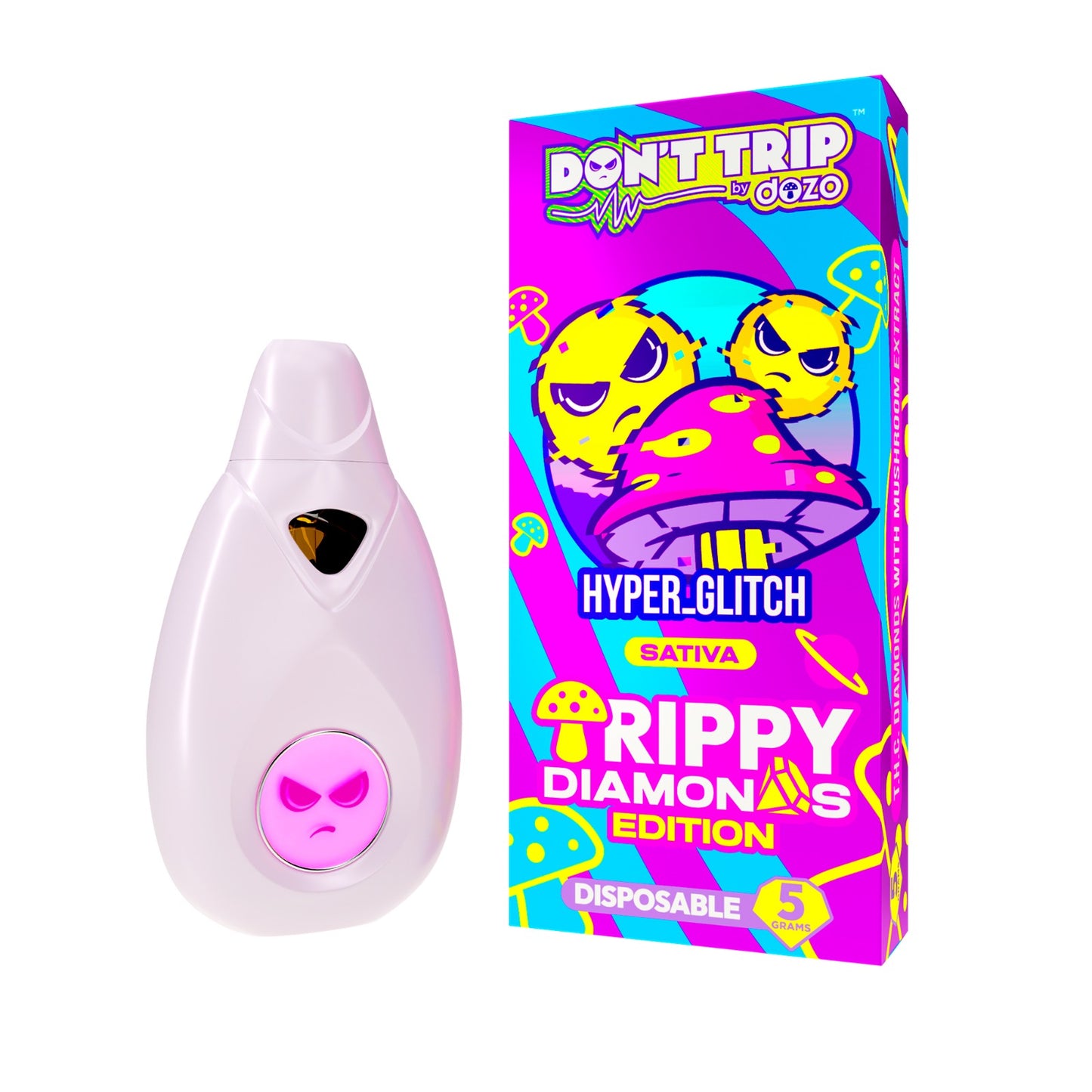 Trippy Dimonds Mushroom Vape | Hyper Glitch (SATIVA)