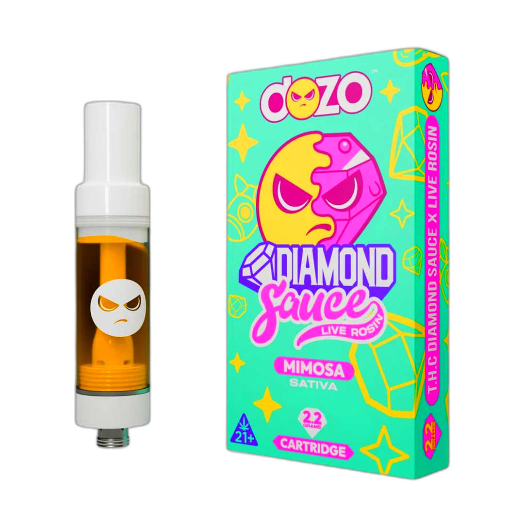 DOZO Diamond Sauce Live Rosin THC Cart | Mimosa (Sativa)