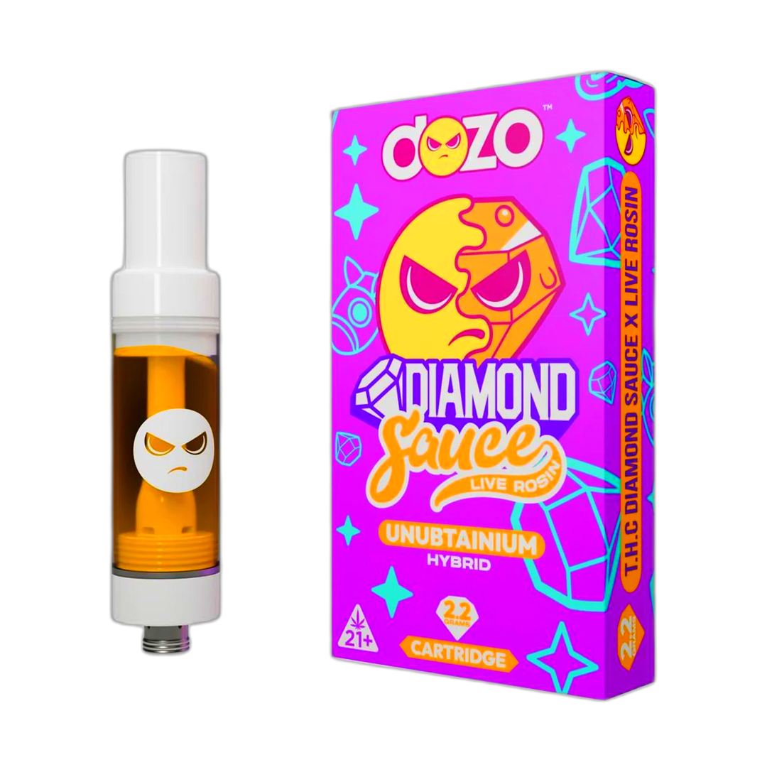 DOZO Diamond Sauce Live Rosin THC Cart | Unobtainium (Hybrid)