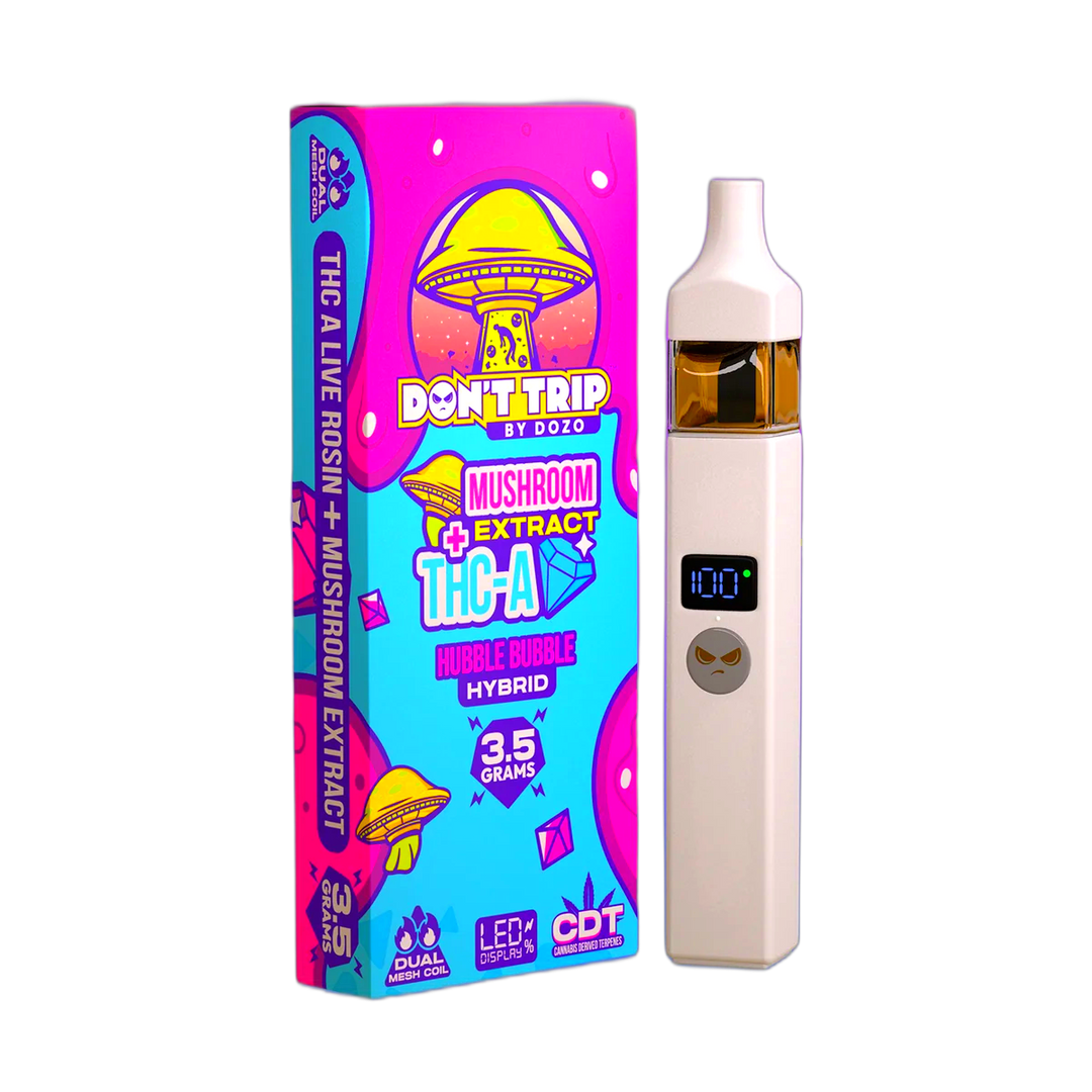 3.5g Dozo Don't Trip Mushroom Vape: Hubble Bubble (Hybrid)
