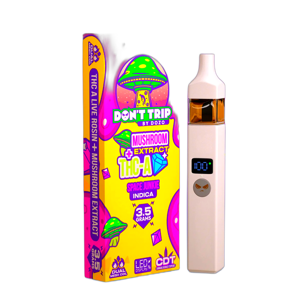 3.5g Dozo Don't Trip Mushroom Vape: Space Junkie (Indica)
