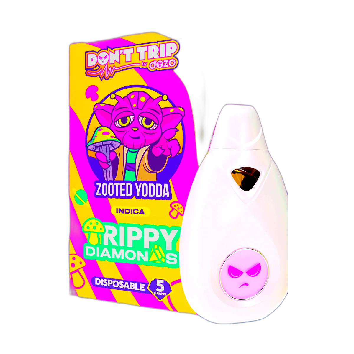 5g Trippy Diamonds Mushroom Vape: Zooted Yooda (Indica)