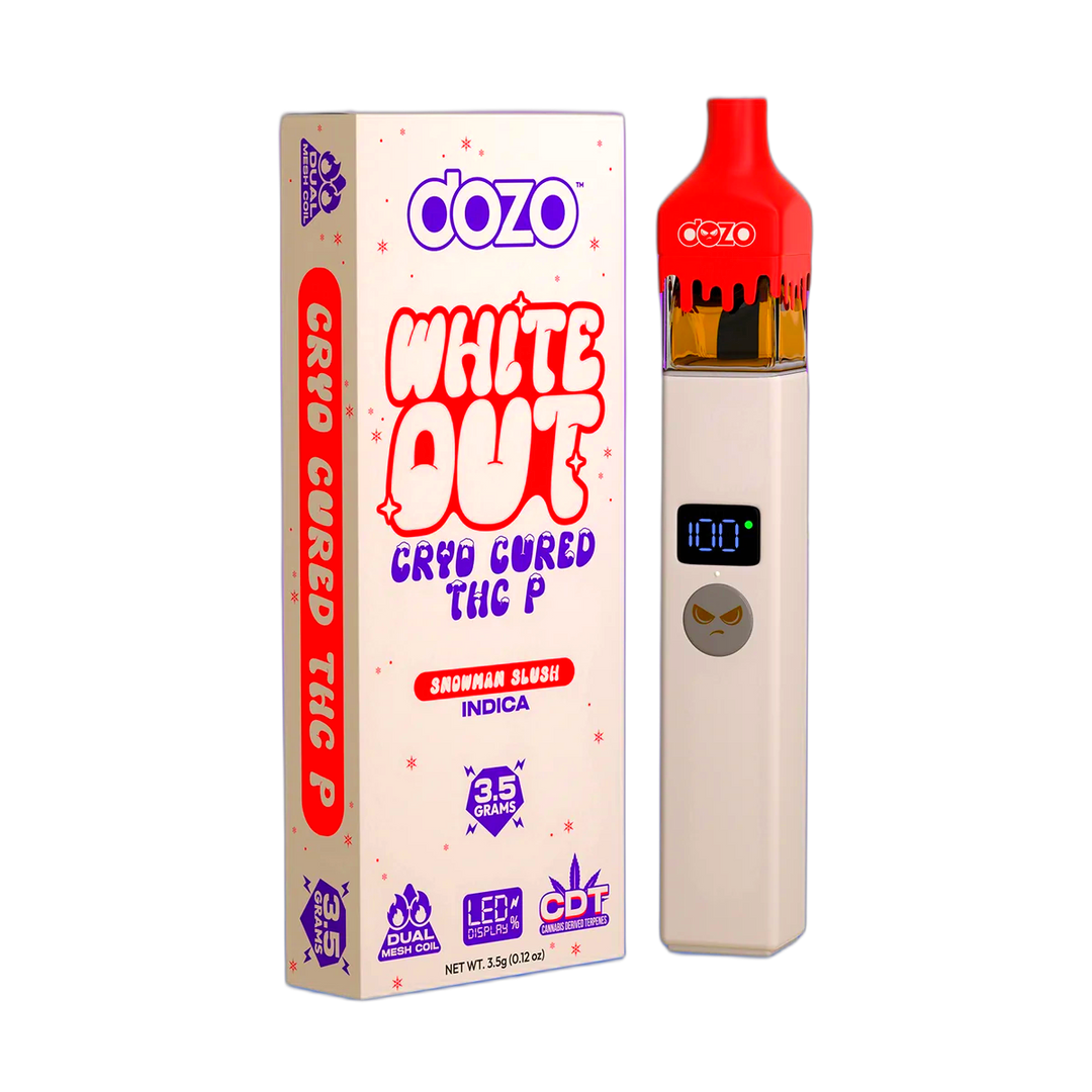 3.5g Dozo White-Out Disposable: Blizzard Blast (Sativa)