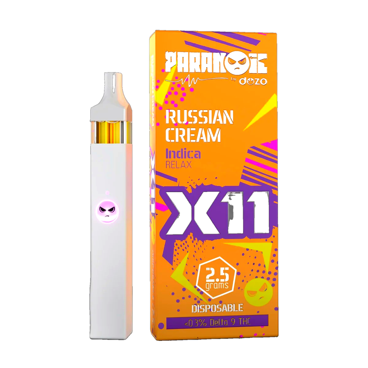 2.5g Dozo X11 Disposable | Russian Cream (Indica)