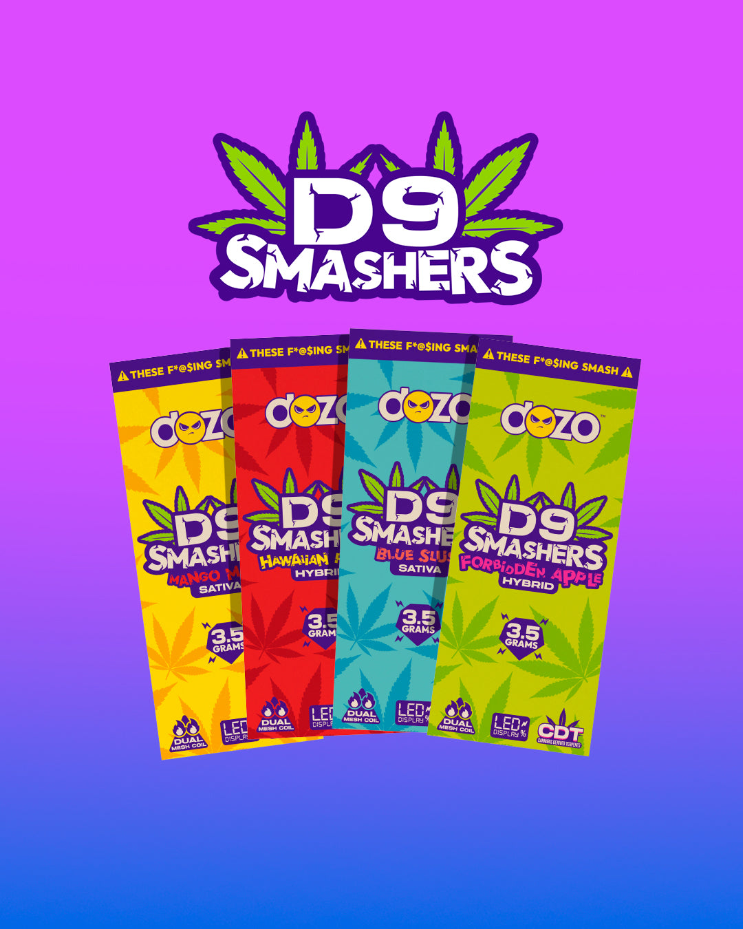 3.5g Dozo D9 Smashers THC-A Disposable