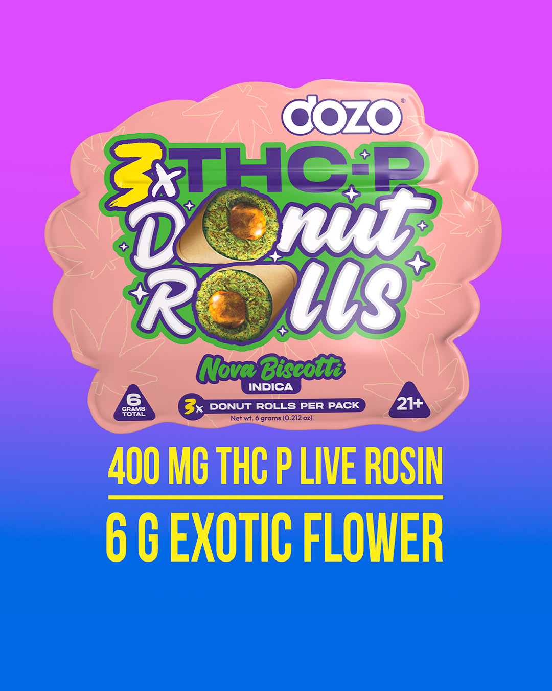 Dozo Donut Prerolls 6 grams (3ct)