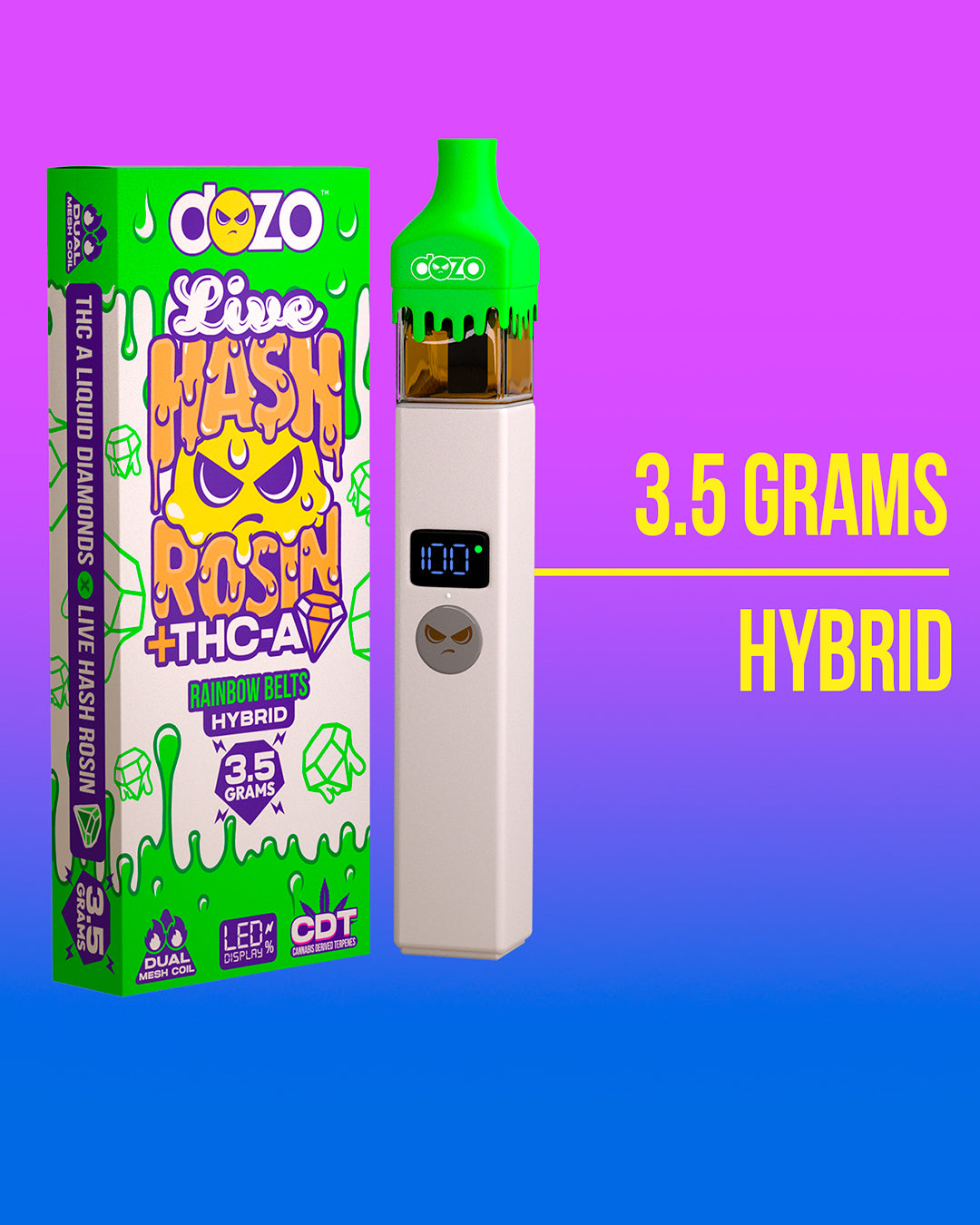 3.5g Dozo Live Hash Rosin THC-A Vape