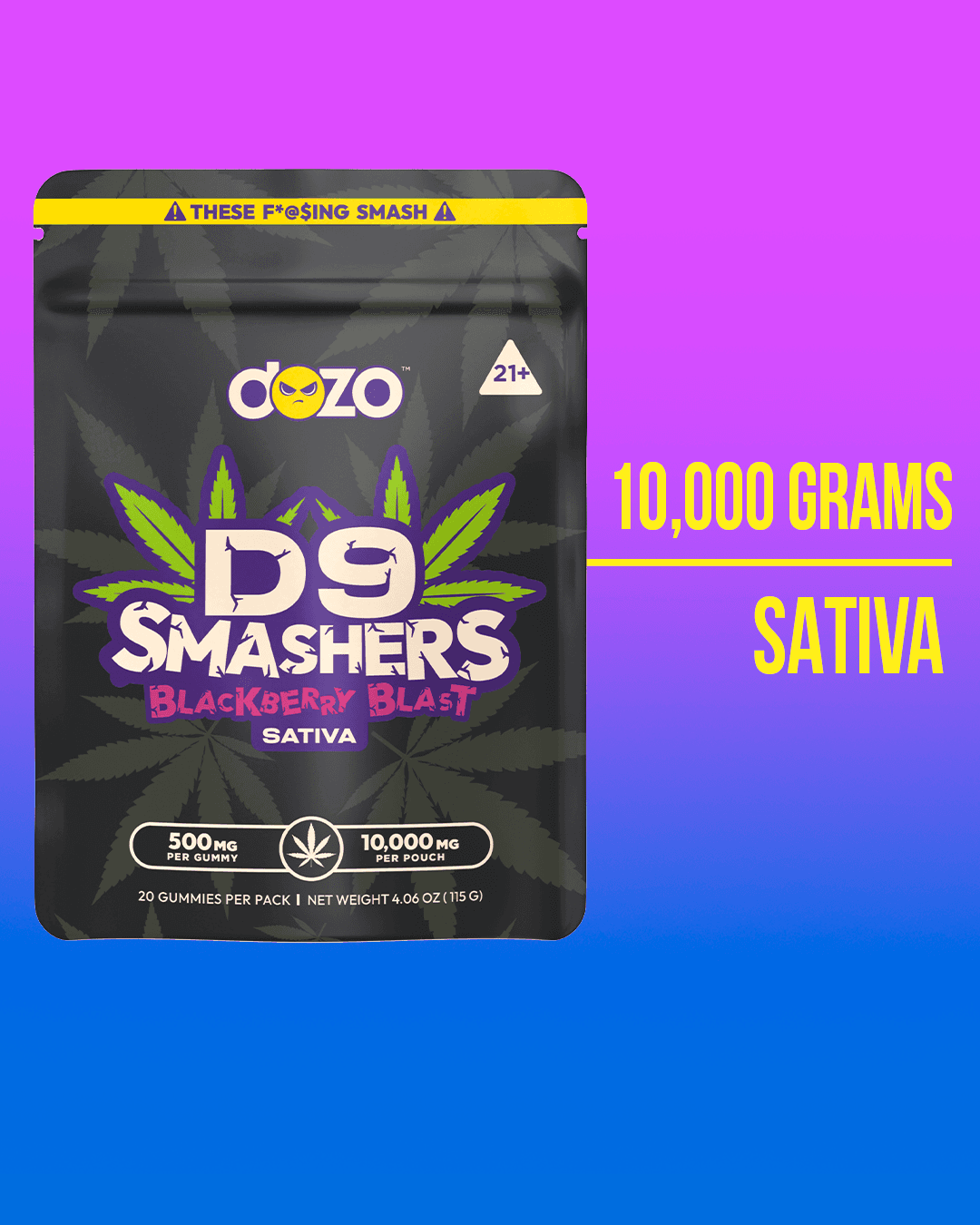 D9 Smashers Gummies | 500mg per gummy