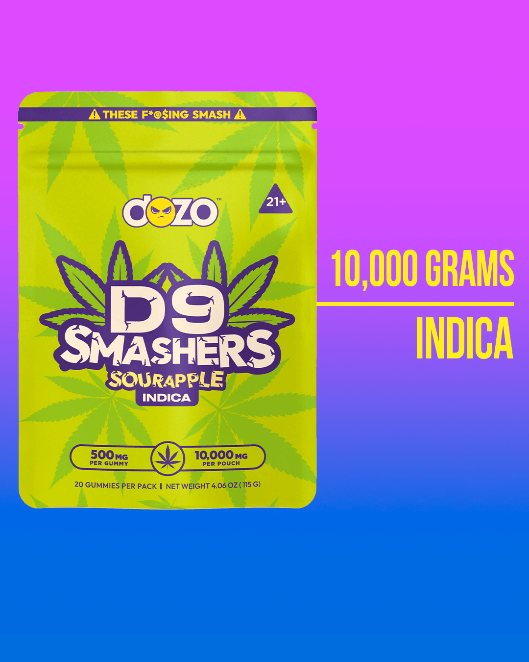 D9 Smashers Gummies | 500mg per gummy