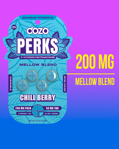 4ct 50mg Dozo PERKS 7-HYDROXYMITRAGYNINE | GRAPE (EUPHORIA BLEND)