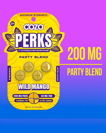 4ct 50mg Dozo PERKS 7-HYDROXYMITRAGYNINE | GRAPE (EUPHORIA BLEND)