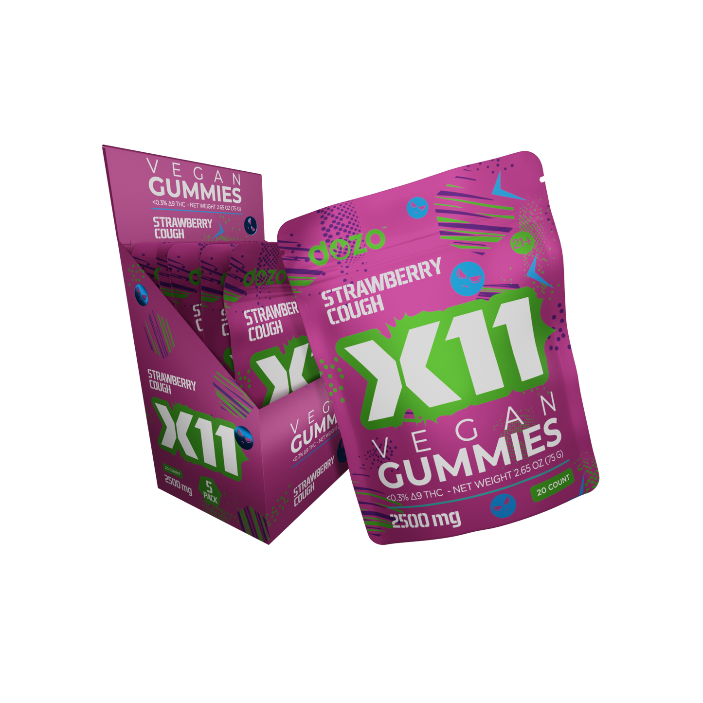X11 Gummies | Strawberry Cough (Sativa)