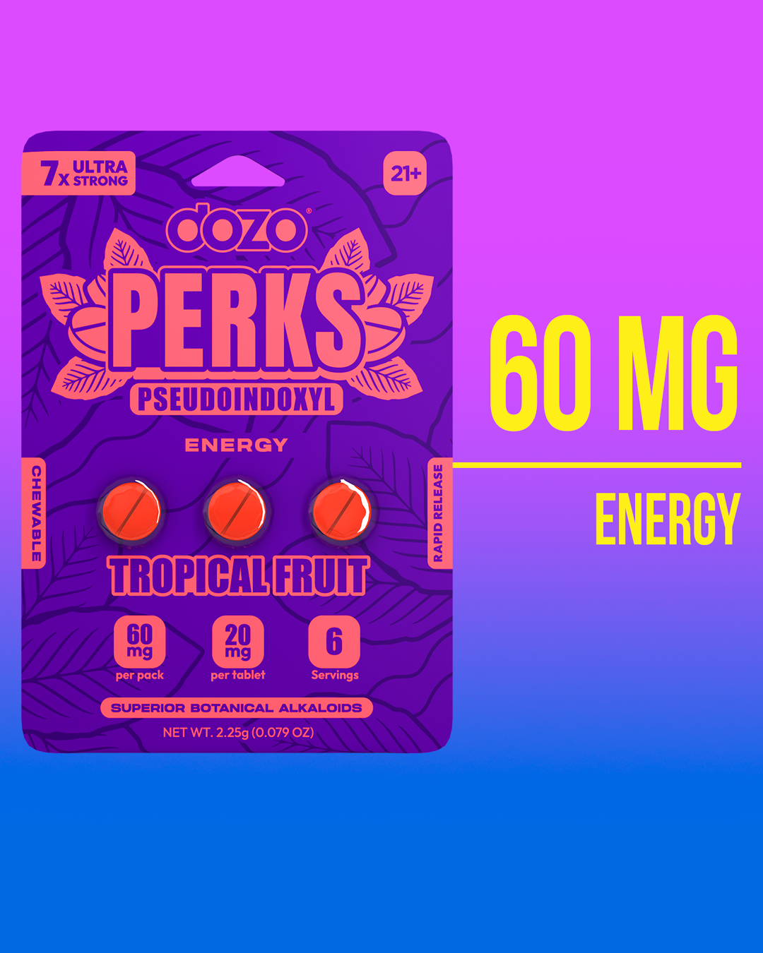 Dozo PERKS PSEUDOINDOXYL | 3ct (60 mg Per Pack)