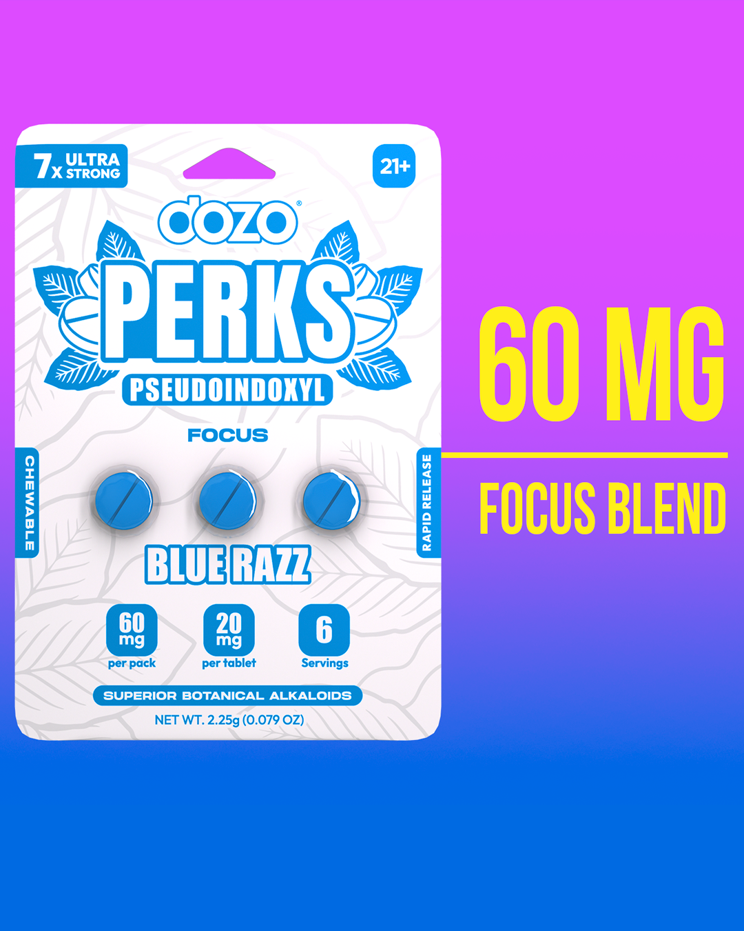 Dozo PERKS PSEUDOINDOXYL | 3ct (60 mg Per Pack)