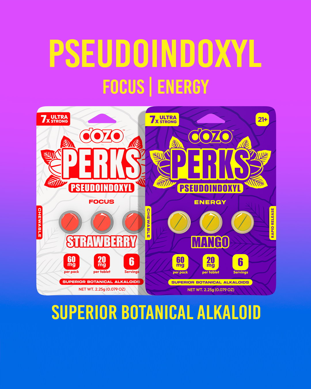 Dozo PERKS PSEUDOINDOXYL | 3ct (60 mg Per Pack)