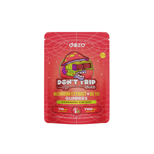 Don’t Trip Mushroom + Delta 9 Gummies | Strawberry Kiwi Dust