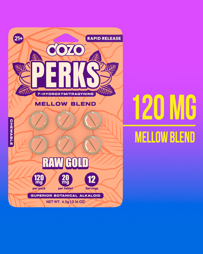 NEW 6ct Dozo PERKS 7-HYDROXYMITRAGYNINE | 6ct (120 mg Per Pack)