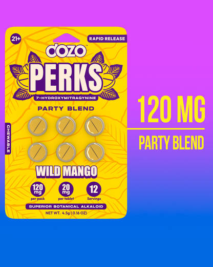 NEW 6ct Dozo PERKS 7-HYDROXYMITRAGYNINE | 6ct (120 mg Per Pack)