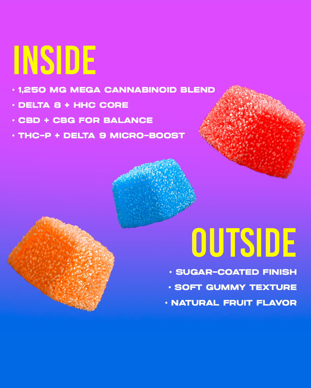 Dozo Mega Smashers – 1,250mg Ultra-Potent Gummies (5ct)