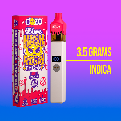 3.5g Dozo Live Hash Rosin THC-A Vape: G 41 (Indica)