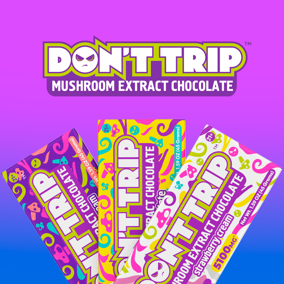 Don't Trip Mushroom Extract Chocolate 510mg | Milk Chocolate