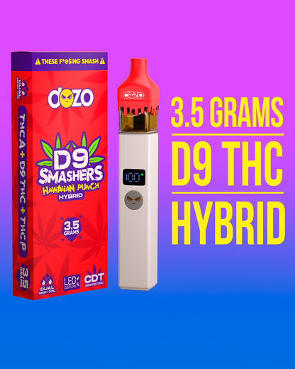 3.5g Dozo D9 Smashers THC-A Disposable: Weedy Melon (Indica)