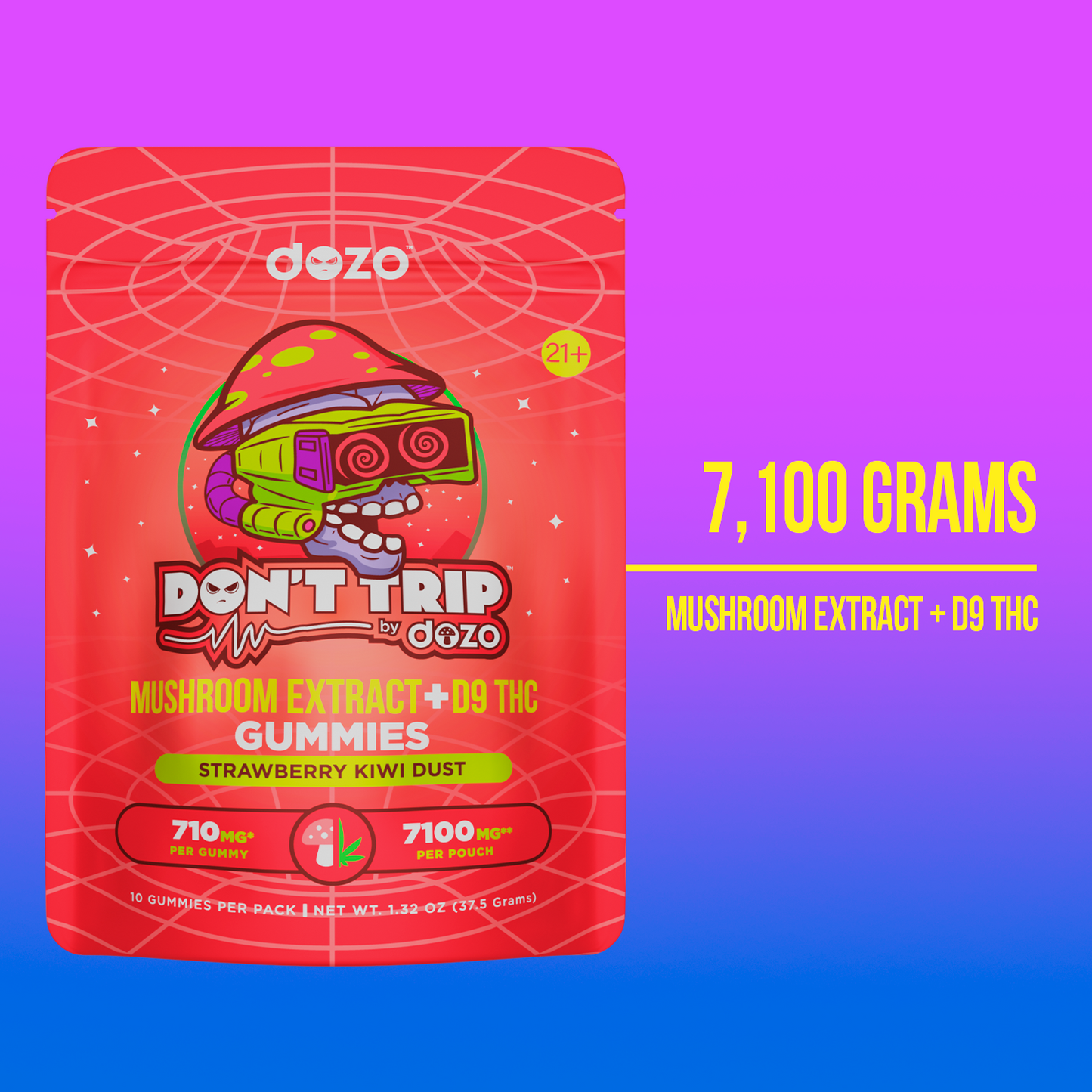 Don’t Trip Mushroom D9 Gummies | Bluberry Nebula