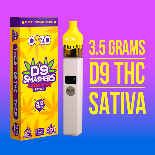 3.5g Dozo D9 Smashers THC-A Disposable: Mango Mash (Sativa)