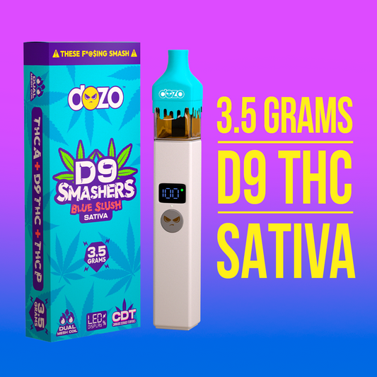 3.5g Dozo D9 Smashers THC-A Disposable: Blue Slush (Sativa)