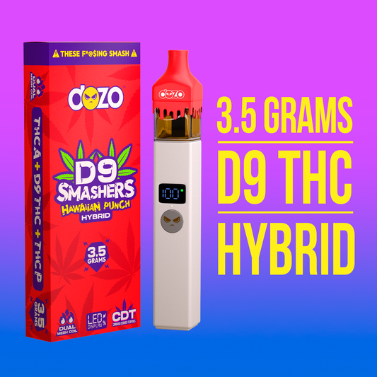 3.5g Dozo D9 Smashers THC-A Disposable: Hawaian Punch (Hybrid)