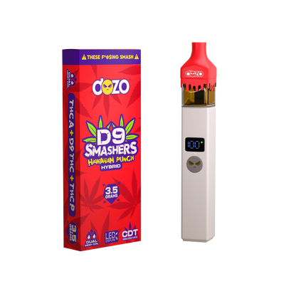 3.5g Dozo D9 Smashers THC-A Disposable: Hawaian Punch (Hybrid)