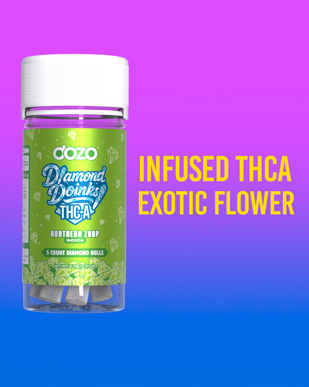 Dozo THC-A Doinks -  Diamond Rolls (5ct)