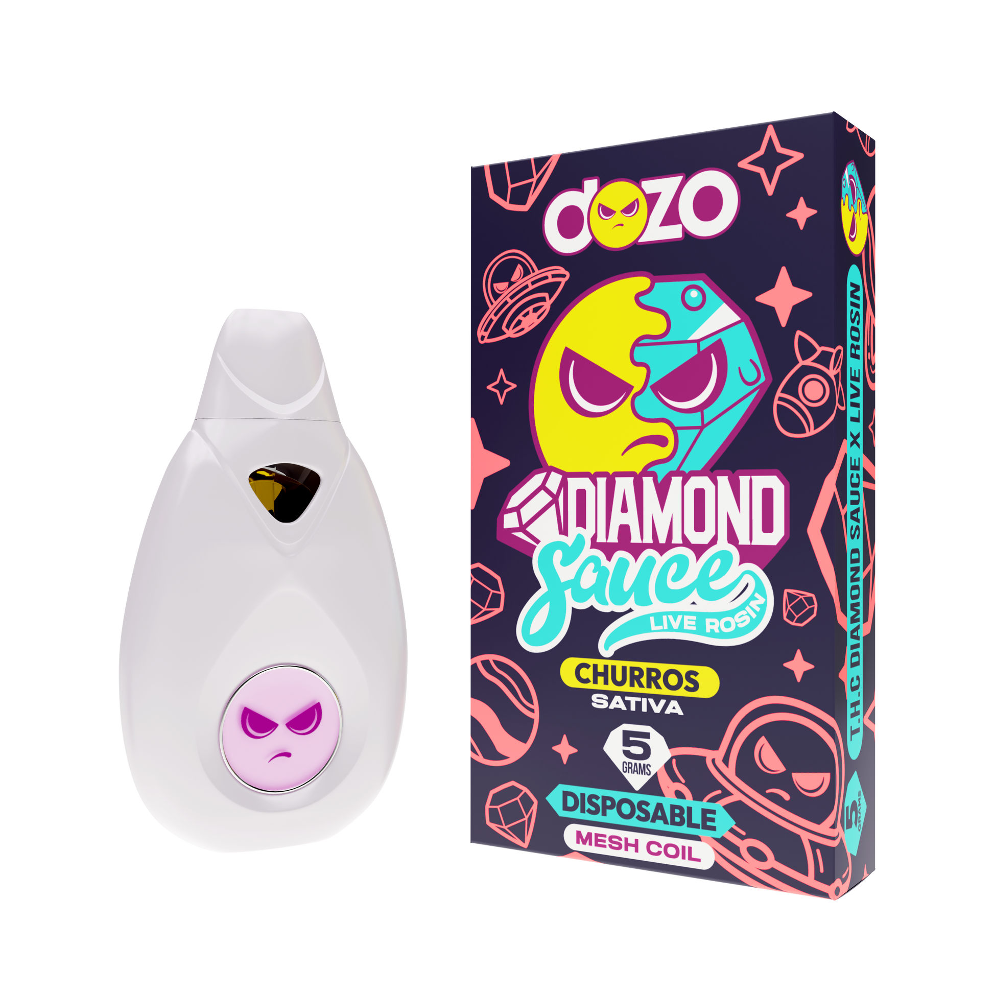 Churros Disposable Vape - 5g THC-A and THC-P & Live Rosin puredozo Churros Disposable Vape - 5g THC-A and THC-P & Live Rosin puredozo