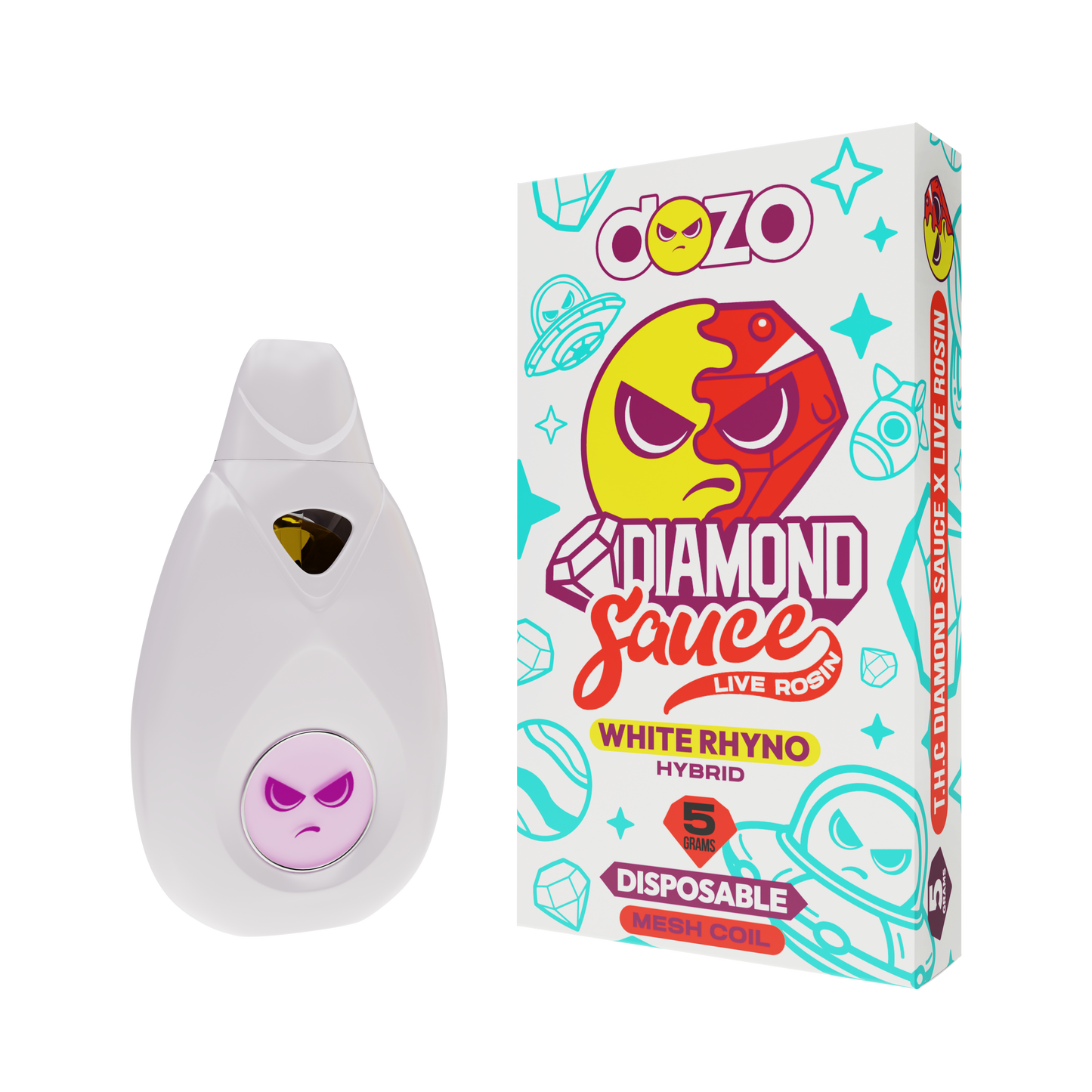 Diamond Sauсe Disposable 5g | White Rhyno (Hybrid)
