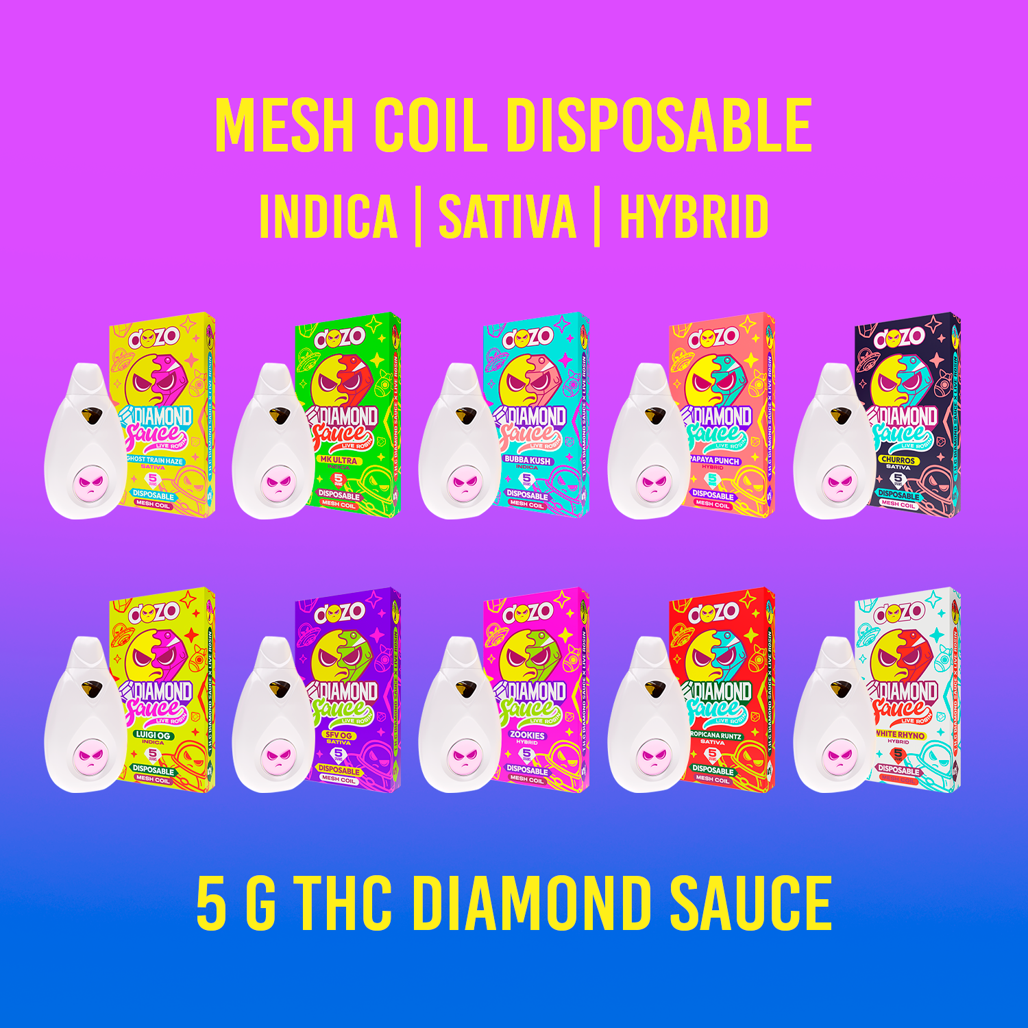 Diamond Sauce Disposable 5g - SFV OG Sativa puredozo Diamond Sauce Disposable 5g - SFV OG Sativa puredozo