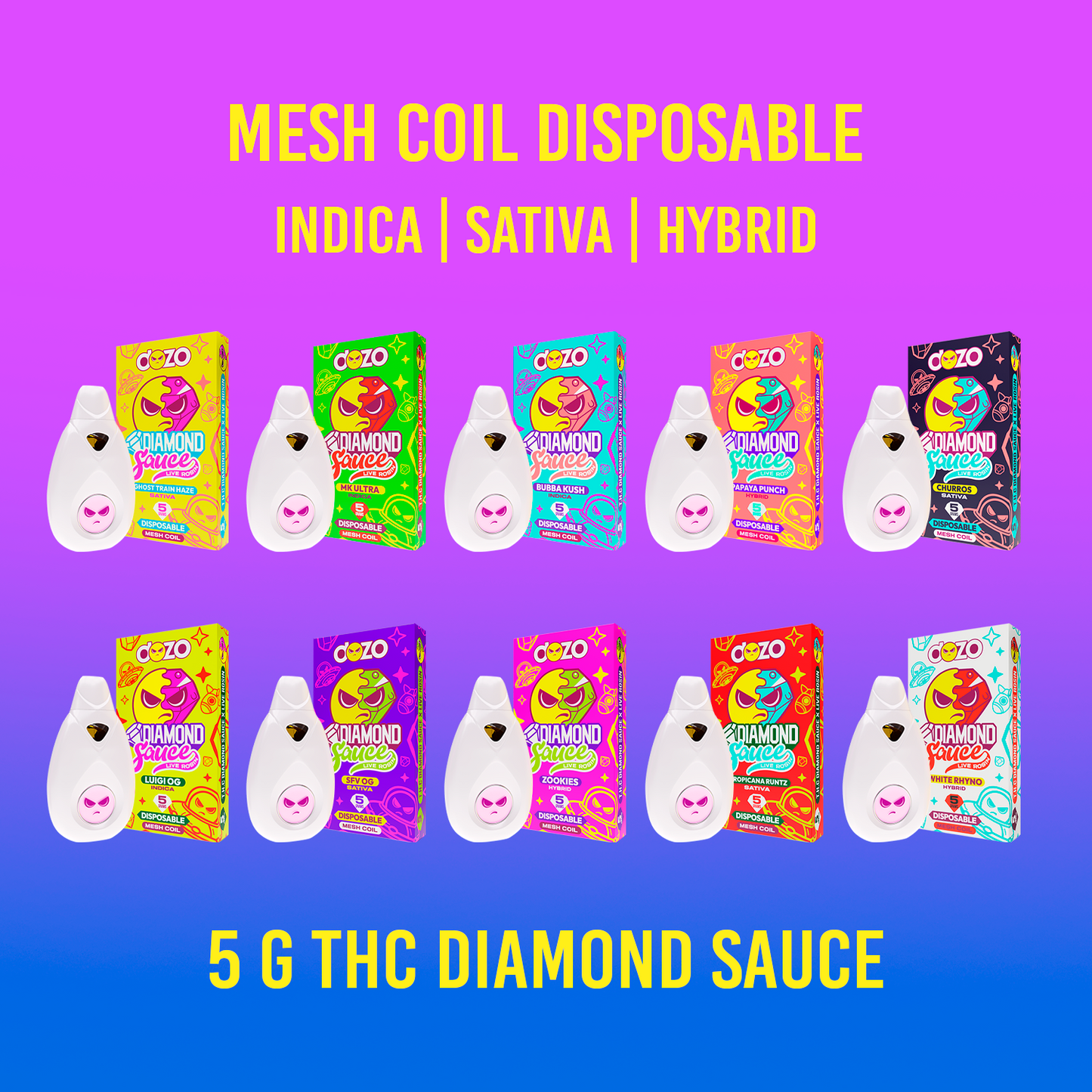 Diamond Sauce Disposable 5g | Bubba Kush (Indica)