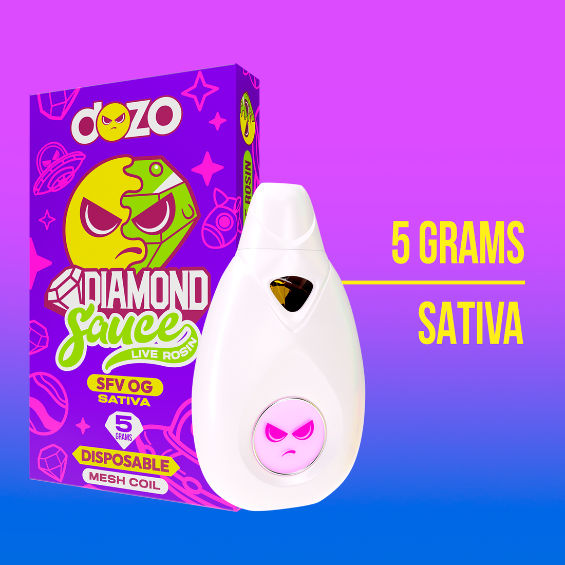 Diamond Sauce Disposable 5g - SFV OG Sativa puredozo Diamond Sauce Disposable 5g - SFV OG Sativa puredozo