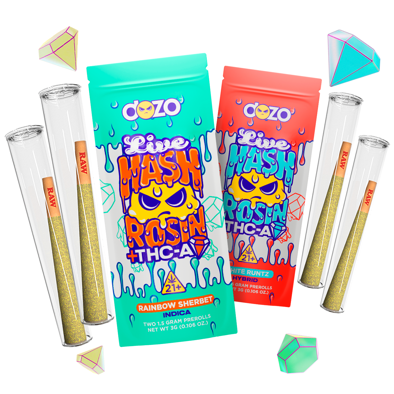 Dozo Live Hash Rosin Preroll | Blue Dream (Sativa) – puredozo