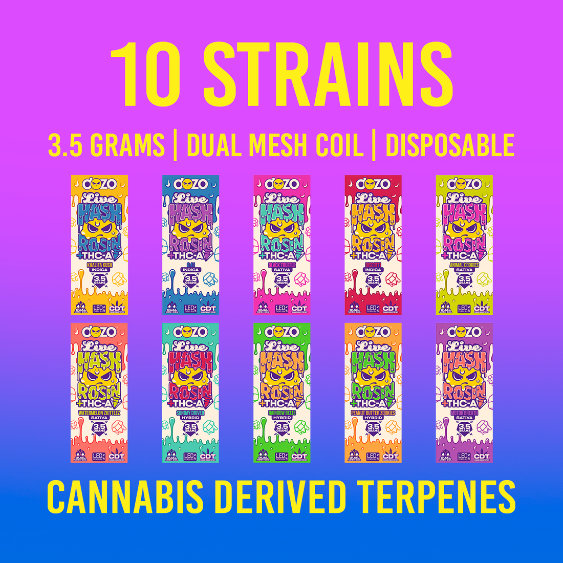 3.5g Dozo Live Hash Rosin THC-A Vape - Watermelon Zkittlez Sativa puredozo 3.5g Dozo Live Hash Rosin THC-A Vape - Watermelon Zkittlez Sativa puredozo
