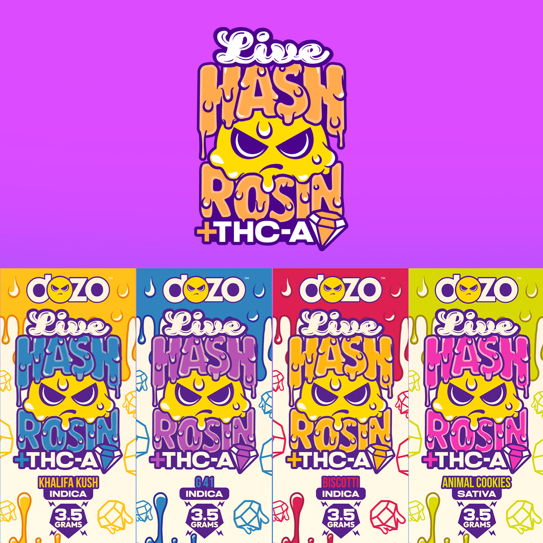 3.5g Dozo Live Hash Rosin THC-A Vape: Black Truffle (Sativa)