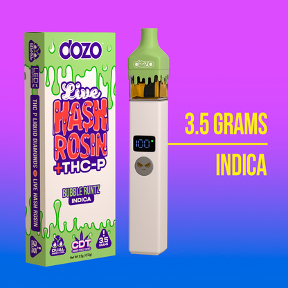 3.5g Dozo Live Hash Rosin THC-P Vape