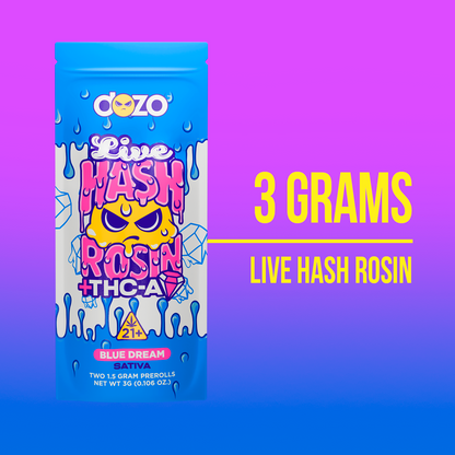 Dozo Live Hash Rosin Preroll | Rainbow Sherbet (Indica)